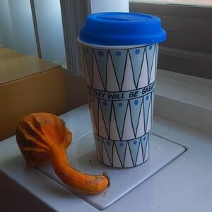 Anthropologie Molly Hatch "Today Will Be Great" Double Wall Tumbler